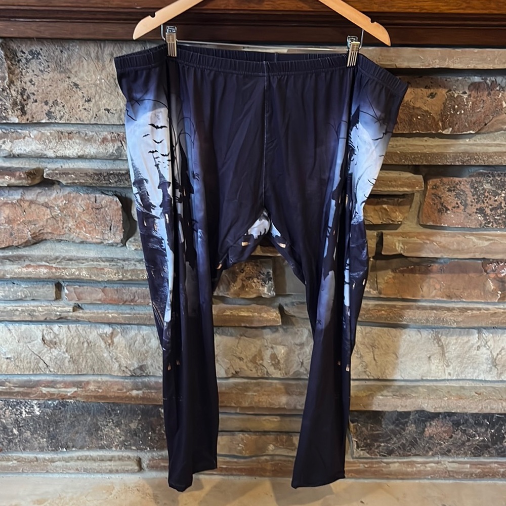 Catalog Favorites Fright Night Halloween Haunted House Print Leggings